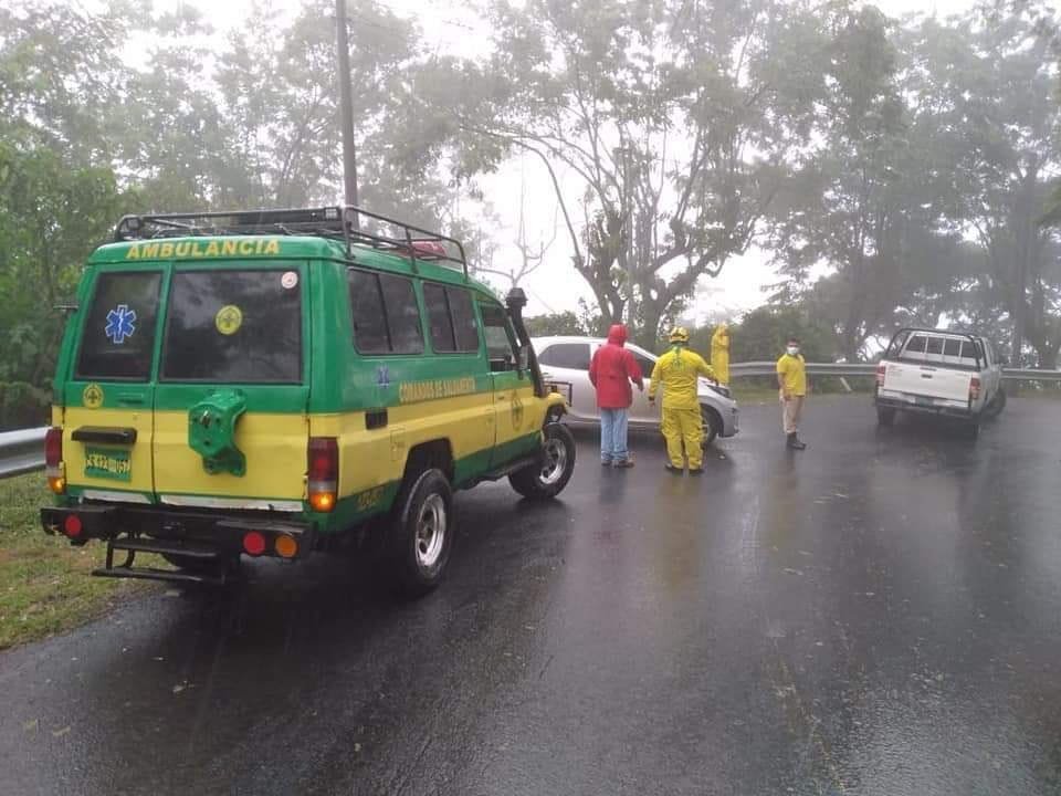 Accidente en carretera  Santiago de María y municipio de Alegría.