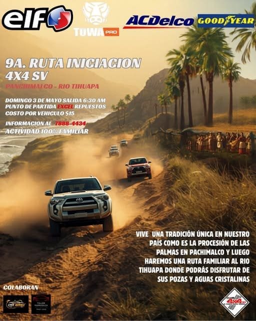 9A Ruta Iniciación 4×4 SV – Pachimalco & Río Tihuapa